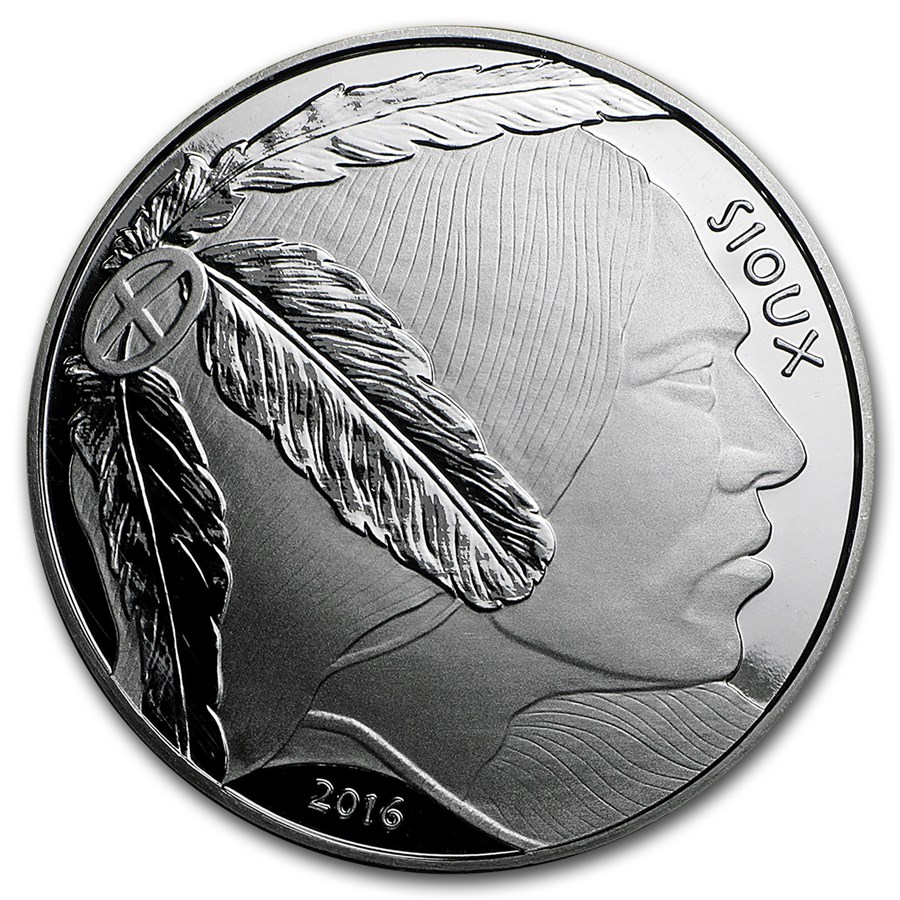 2016 1 oz Silver Native American Mint $1 Sioux Indian
