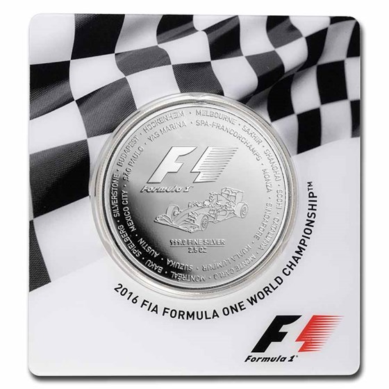 2016 2.5 oz $5 Solomon Is Silver Proof Formula 1® (In Assay) 2016 2.5 oz $5 Solomon Is Silver Proof Formula 1® (In Assay)