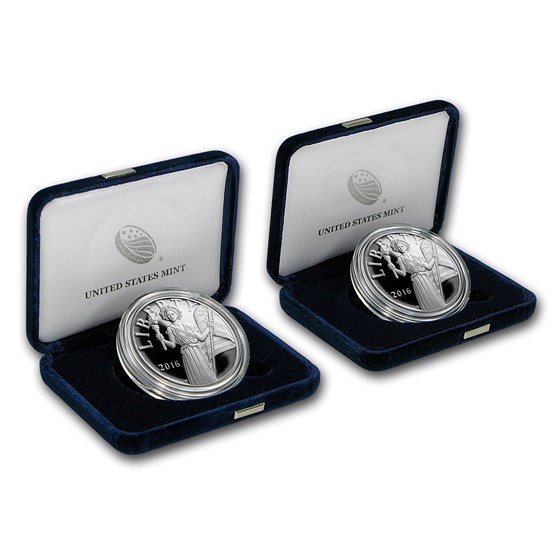 2016 2-Coin Silver American Liberty Medal Proof Set (S & W Mints) 2016 2-Coin Silver American Liberty Medal Proof Set (S & W Mints)