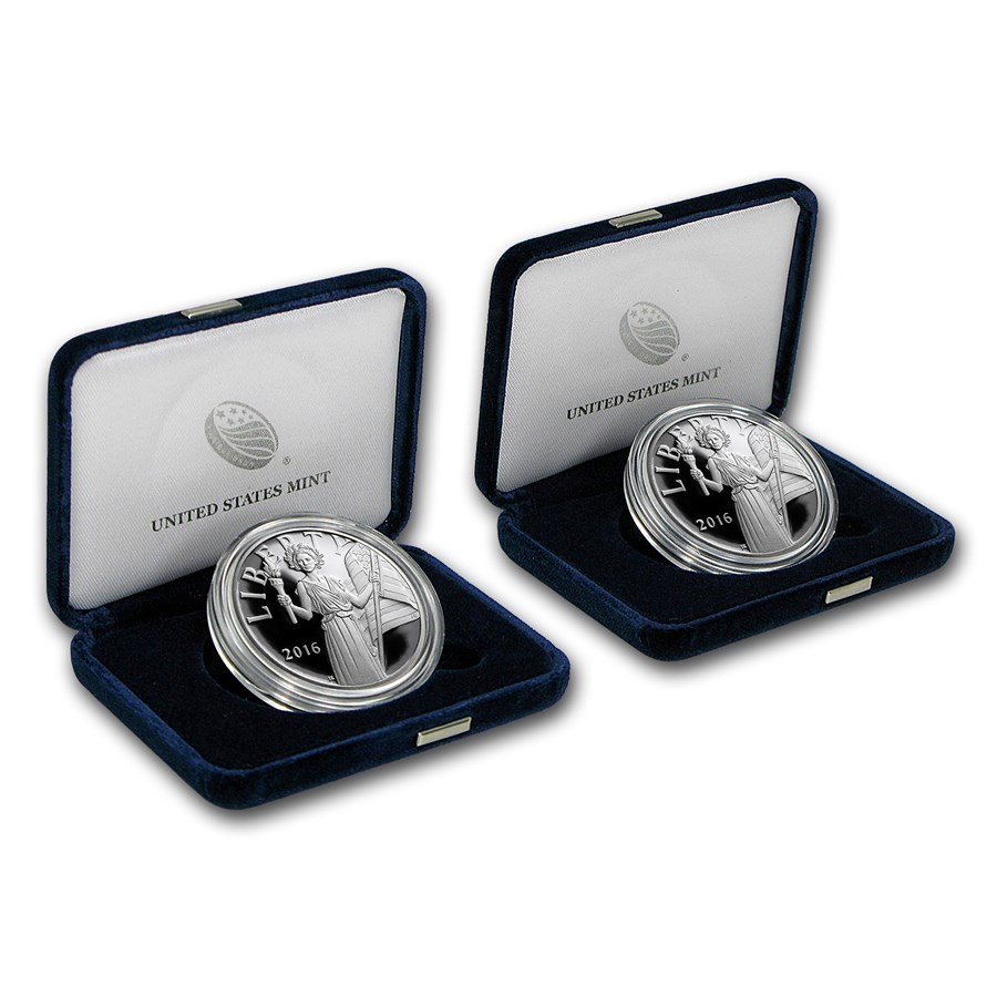 2016 2-Coin Silver American Liberty Medal Proof Set (S & W Mints)