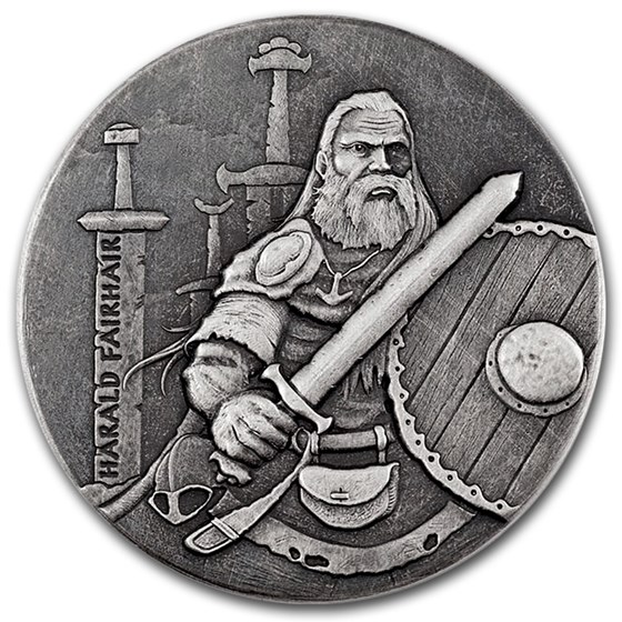 2016 2 oz Silver Coin Viking Series (Harald Fairhair)
