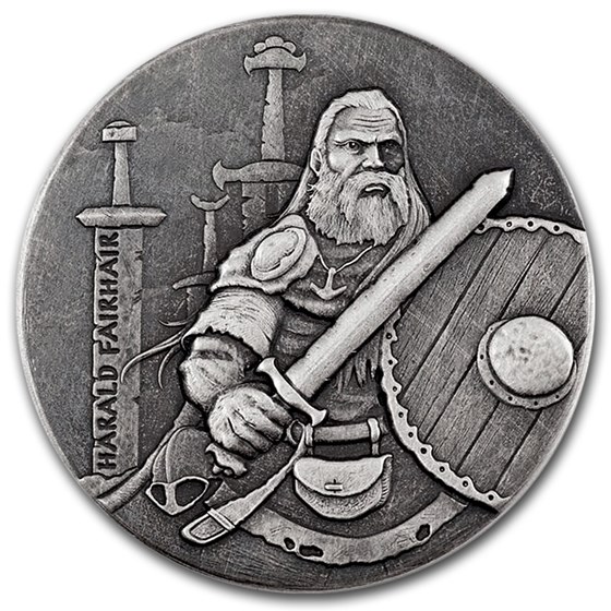 2016 2 oz Silver Coin Viking Series (Harald Fairhair) 2016 2 oz Silver Coin Viking Series (Harald Fairhair)