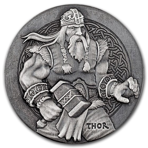 2016 2 oz Silver Coin Viking Series (Thor) 2016 2 oz Silver Coin Viking Series (Thor)