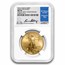 2016 4-Coin American Gold Eagle Set MS-70 NGC (ER, Moy Signed)