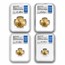 2016 4-Coin American Gold Eagle Set MS-70 NGC (ER, Moy Signed)