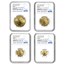 2016 4-Coin American Gold Eagle Set MS-70 NGC (ER)
