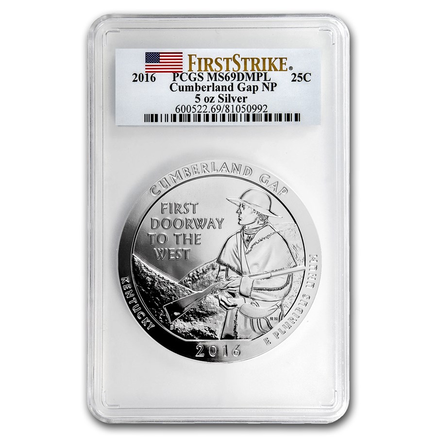 2016 5 oz Silver ATB Cumberland MS-69 DMPL PCGS (FirstStrike®)