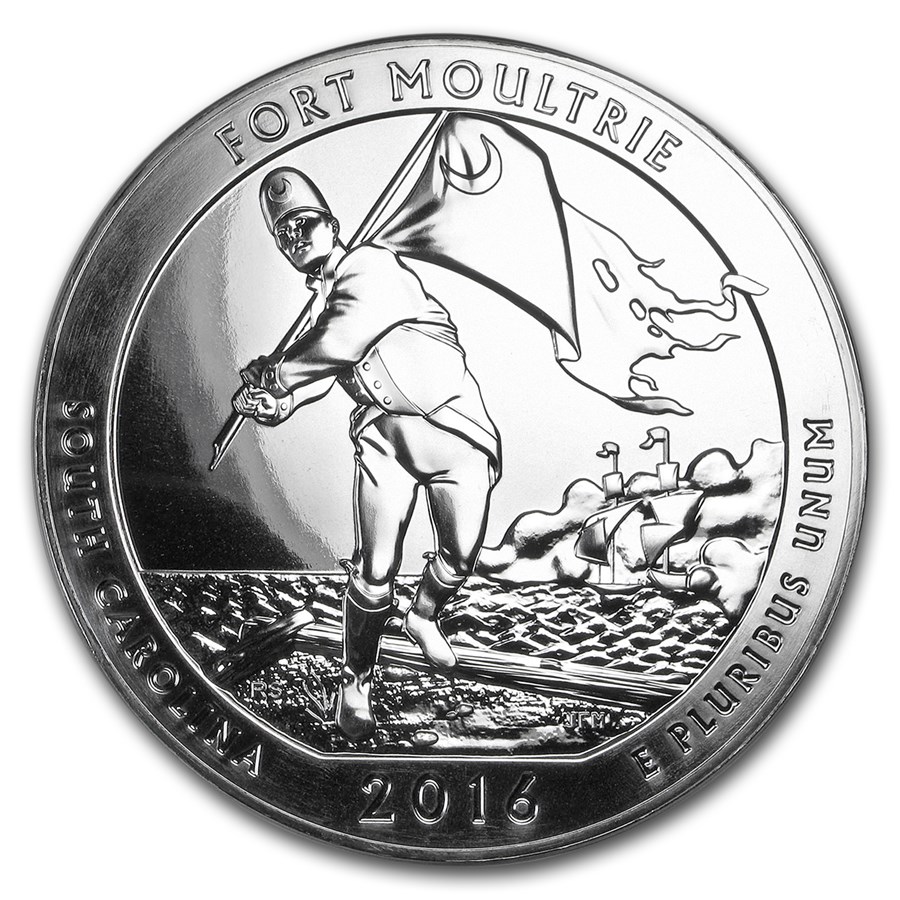 2016 5 oz Silver ATB Fort Moultrie National Monument, SC