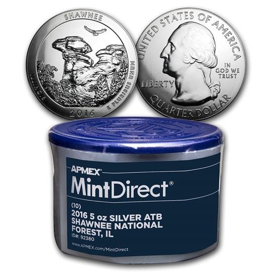 2016 5 oz Silver ATB Shawnee (10-Coin MintDirect® Tube) 2016 5 oz Silver ATB Shawnee (10-Coin MintDirect® Tube)