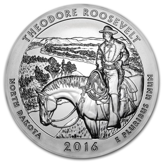 2016 5 oz Silver ATB Theodore Roosevelt National Park, ND 2016 5 oz Silver ATB Theodore Roosevelt National Park, ND