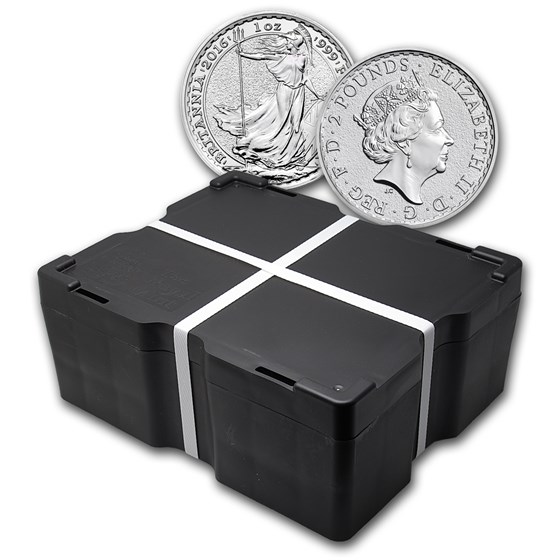 2016 500-Coin 1 oz Silver Britannia Monster Box BU 2016 500-Coin 1 oz Silver Britannia Monster Box BU
