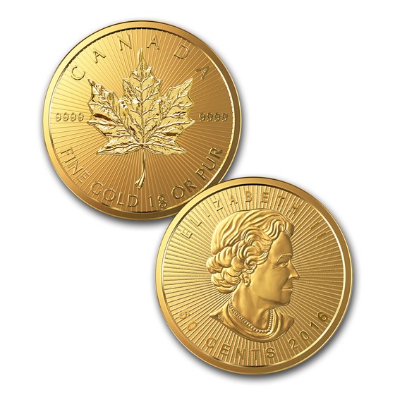 Buy 2016 8x 1 gram Gold Maple Leafs - Maplegram8™ (In Assay Sleeve) | APMEX
