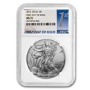 2016 American Silver Eagle MS-70 NGC (First Day of Issue)