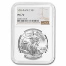 2016 American Silver Eagle MS-70 NGC