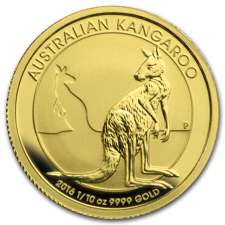 2016 Australia 1/10 oz Gold Kangaroo BU