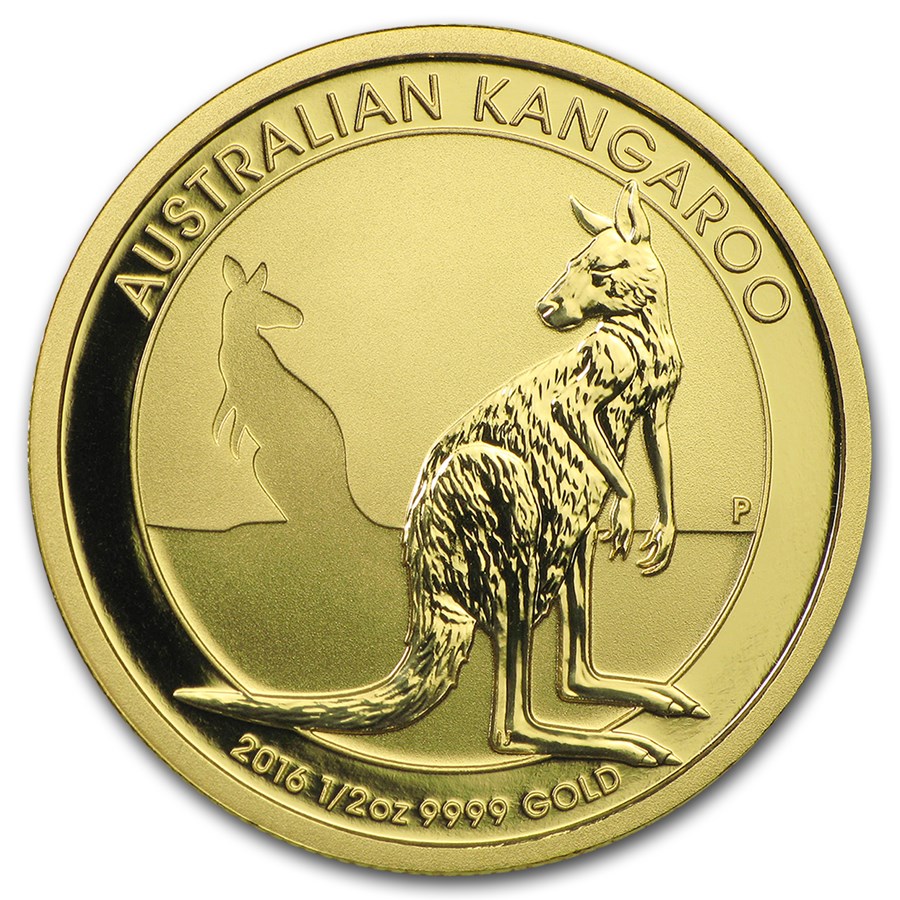 2016 Australia 1/2 oz Gold Kangaroo BU