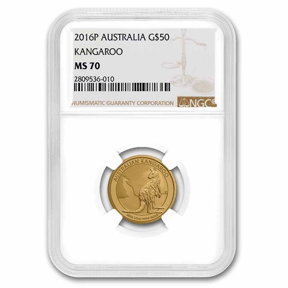 2016 Australia 1/2 oz Gold Kangaroo MS-70 NGC