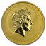 2016 Australia 1/2 oz Gold Lunar Monkey BU