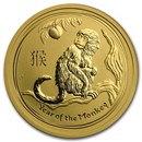 2016 Australia 1/2 oz Gold Lunar Monkey BU