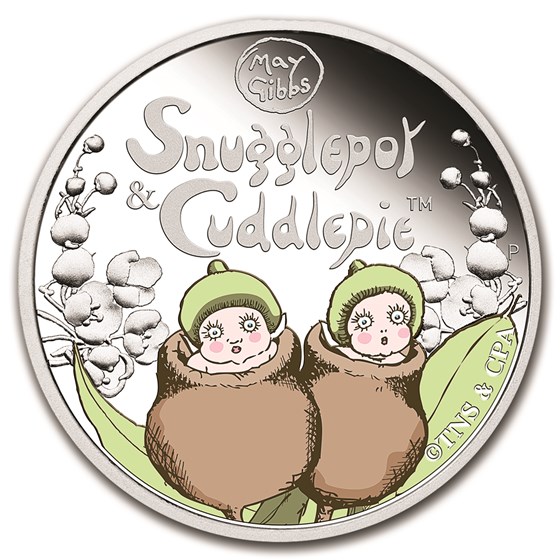 2016 Australia 1/2 oz Silver Snugglepot and Cuddlepie Proof 2016 Australia 1/2 oz Silver Snugglepot and Cuddlepie Proof