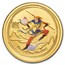 2016 Australia 1/20 oz Gold Colorized Lunar Monkey BU