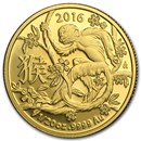 2016 Australia 1/20 oz Gold Lunar Year of the Monkey BU (RAM)