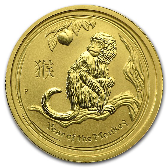 2016 Australia 1/4 oz Gold Lunar Monkey BU 2016 Australia 1/4 oz Gold Lunar Monkey BU