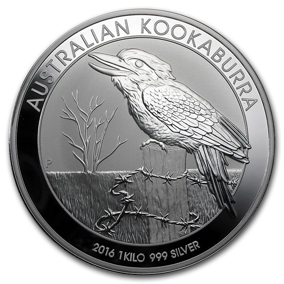 2016 Australia 1 kilo Silver Kookaburra BU