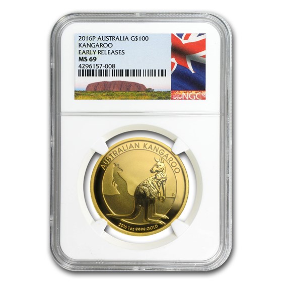 2016 Australia 1 oz Gold Kangaroo MS-69 NGC (Early Release) 2016 Australia 1 oz Gold Kangaroo MS-69 NGC (Early Release)