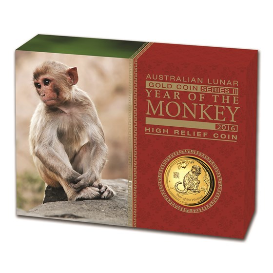Buy 2016 Australia 1 oz Gold Lunar Monkey Proof (HR, Box &amp; COA) | APMEX