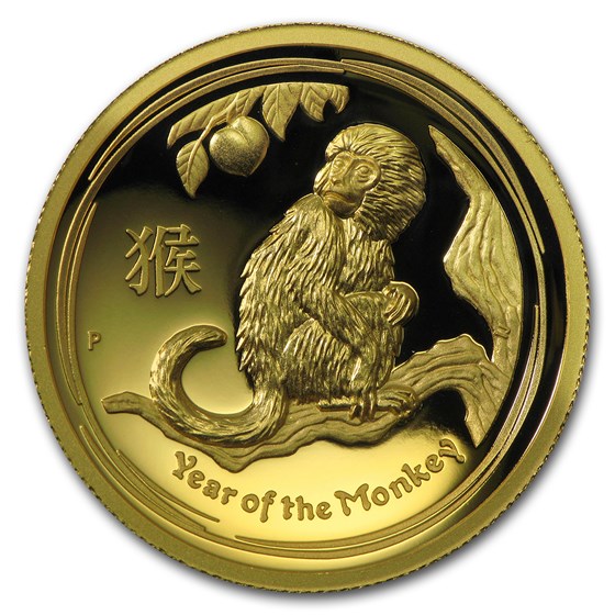 2016 Australia 1 oz Gold Lunar Monkey Proof (HR, Box & COA) 2016 Australia 1 oz Gold Lunar Monkey Proof (HR, Box & COA)