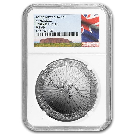 2016 Australia 1 oz Silver Kangaroo MS-69 NGC (Early Release) 2016 Australia 1 oz Silver Kangaroo MS-69 NGC (Early Release)