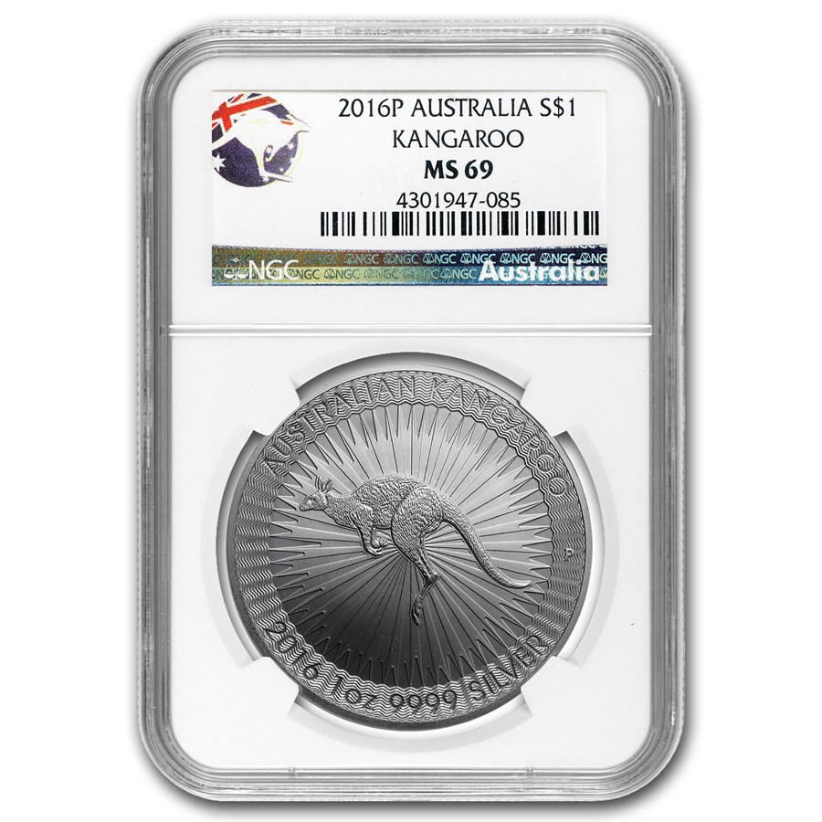 2016 Australia 1 oz Silver Kangaroo MS-69 NGC