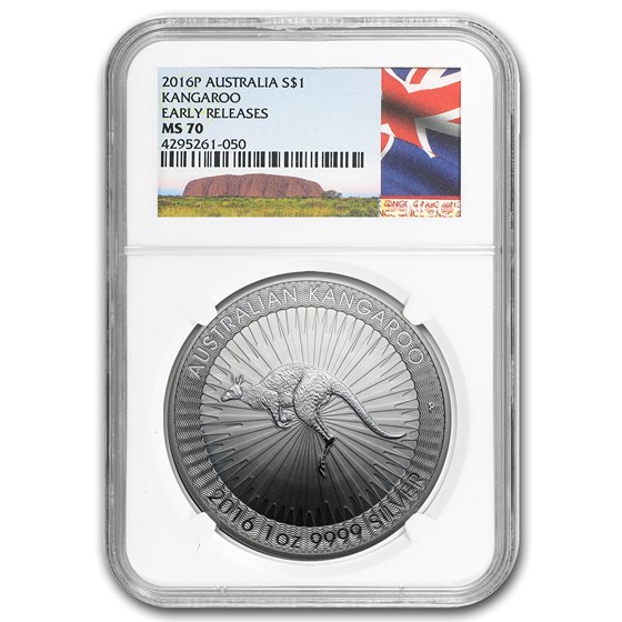 2016 Australia 1 oz Silver Kangaroo MS-70 NGC (Early Release) 2016 Australia 1 oz Silver Kangaroo MS-70 NGC (Early Release)