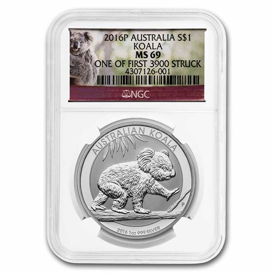2016 Australia 1 oz Silver Koala MS-69 NGC 2016 Australia 1 oz Silver Koala MS-69 NGC