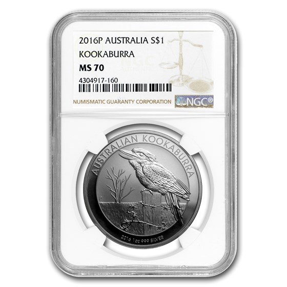 2016 Australia 1 oz Silver Kookaburra MS-70 NGC 2016 Australia 1 oz Silver Kookaburra MS-70 NGC