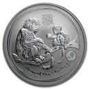2016 Australia 1 oz Silver Lunar Monkey BU (SII, Lion Privy)