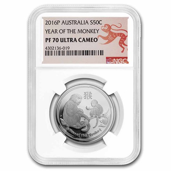 2016 Australia 1 oz Silver Lunar Monkey NGC PF-70 2016 Australia 1 oz Silver Lunar Monkey NGC PF-70