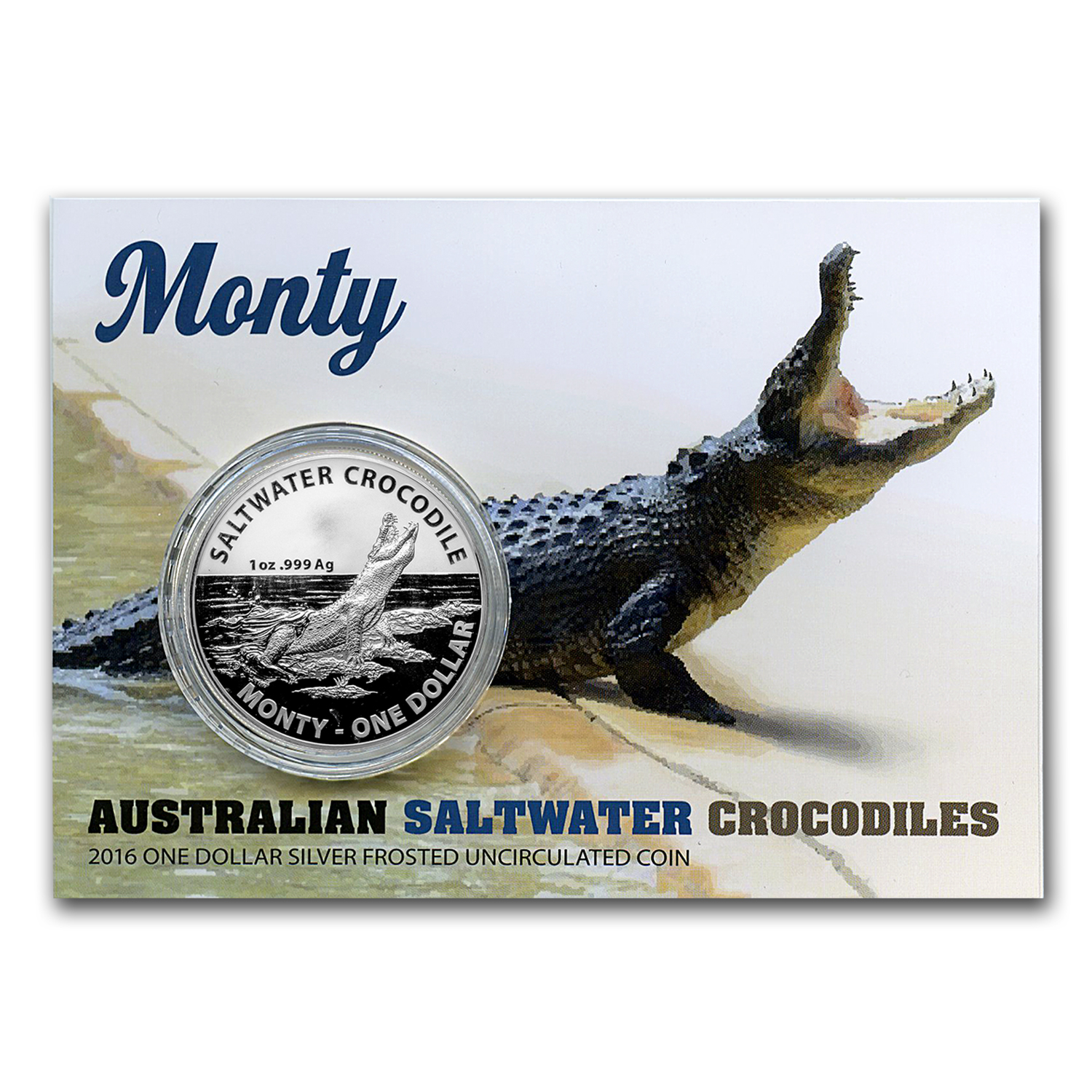 Buy 2016 Australia 1 oz Silver Saltwater Crocodile (Monty