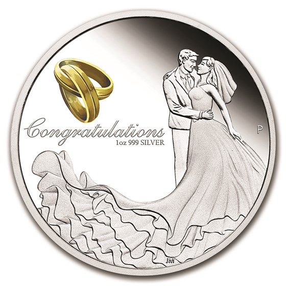 2016 Australia 1 oz Silver Wedding Proof 2016 Australia 1 oz Silver Wedding Proof