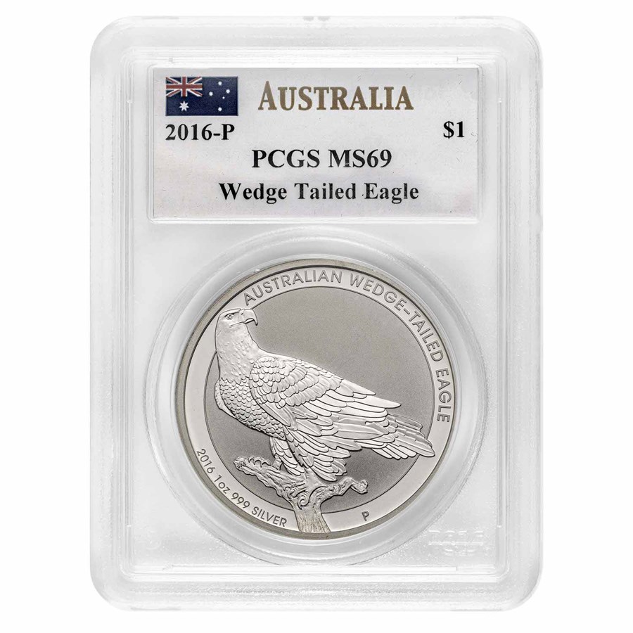 2016 Australia 1 oz Silver Wedge-Tailed Eagle MS-69 PCGS