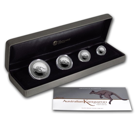 2016 Australia 4-Coin Silver Kangaroo Proof Set 2016 Australia 4-Coin Silver Kangaroo Proof Set