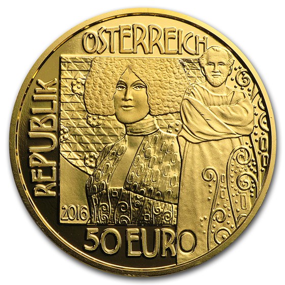 2016 Austria Gold Proof €50 Klimt Series (The Kiss) 2016 Austria Gold Proof €50 Klimt Series (The Kiss)