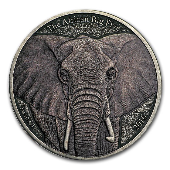2016 Burkina Faso 1 oz Silver African Big Five (African Elephant) 2016 Burkina Faso 1 oz Silver African Big Five (African Elephant)