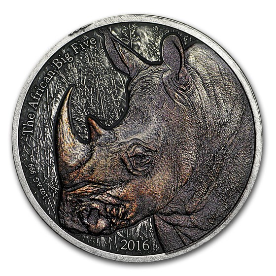 2016 Burkina Faso 1 oz Silver African Big Five (Rhinoceros) 2016 Burkina Faso 1 oz Silver African Big Five (Rhinoceros)