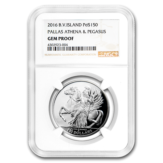 2016 BVI 1 oz Palladium Athena & Pegasus Gem Proof NGC 2016 BVI 1 oz Palladium Athena & Pegasus Gem Proof NGC