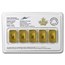 2016 Canada 1/10 oz Gold $25 5-Bar Set (In Assay)