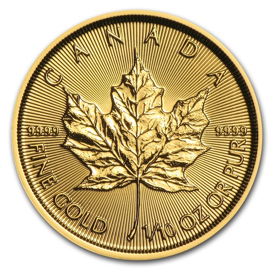 2016 Canada 1/10 oz Gold Maple Leaf BU