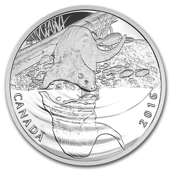 2016 Canada 1/2 oz Proof Silver $10 Reflections Otter 2016 Canada 1/2 oz Proof Silver $10 Reflections Otter