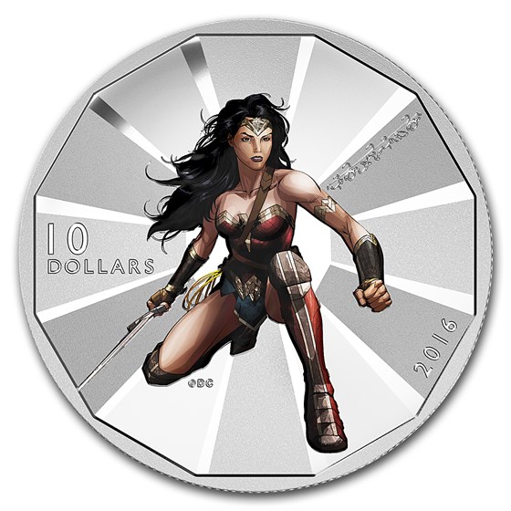 2016 Canada 1/2 oz Silver $10 Batman v Superman: Wonder Woman 2016 Canada 1/2 oz Silver $10 Batman v Superman: Wonder Woman